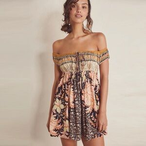 Intimately Free People Bali Mariposa Off The Shoulder Slip Boho Dress XS